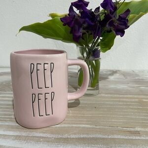 RAE DUNN PEEP PEEP pink mug